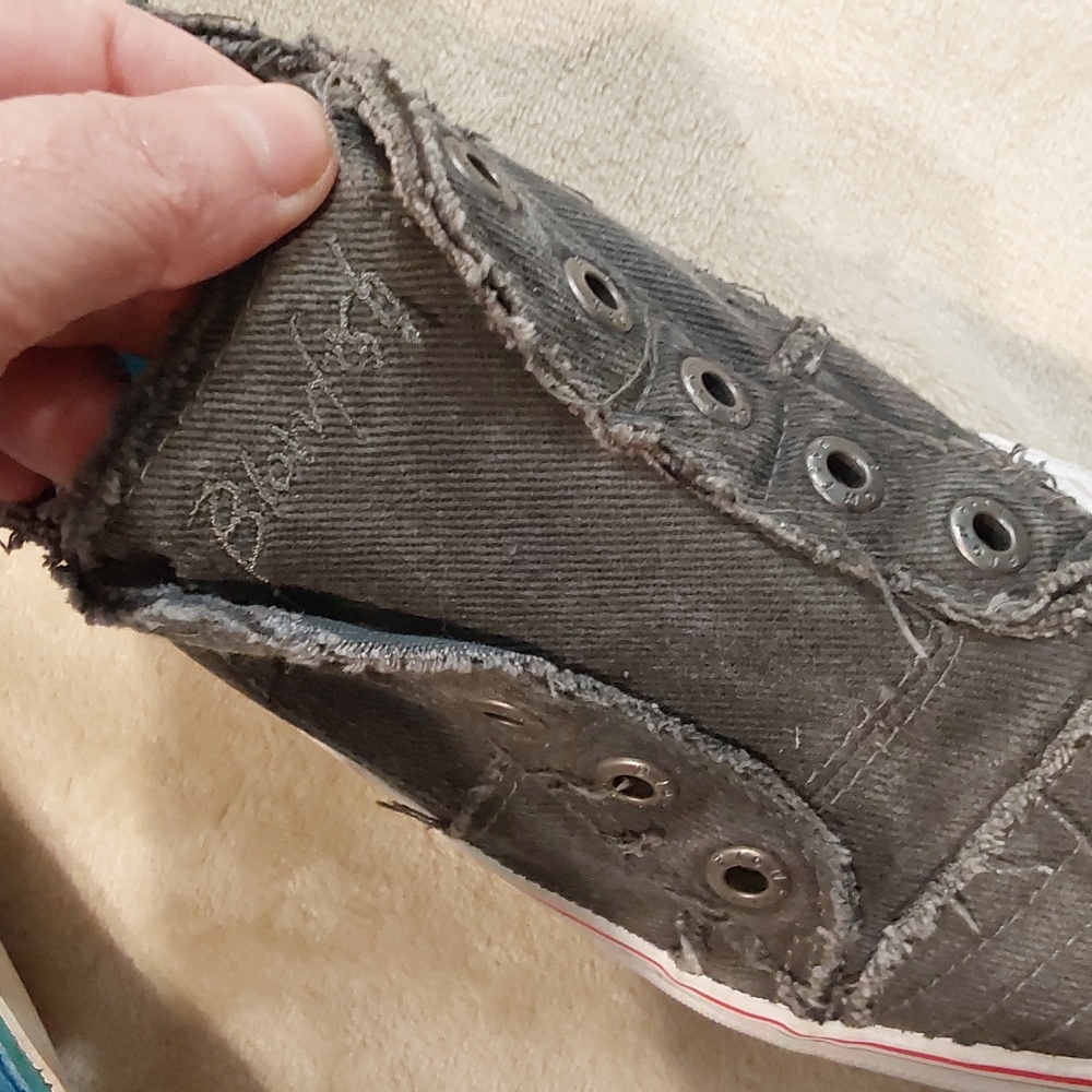 lowfish Malibu Play slip-on sneakers in light grey hipster smoked twill Size 10 - Picture 12 of 12